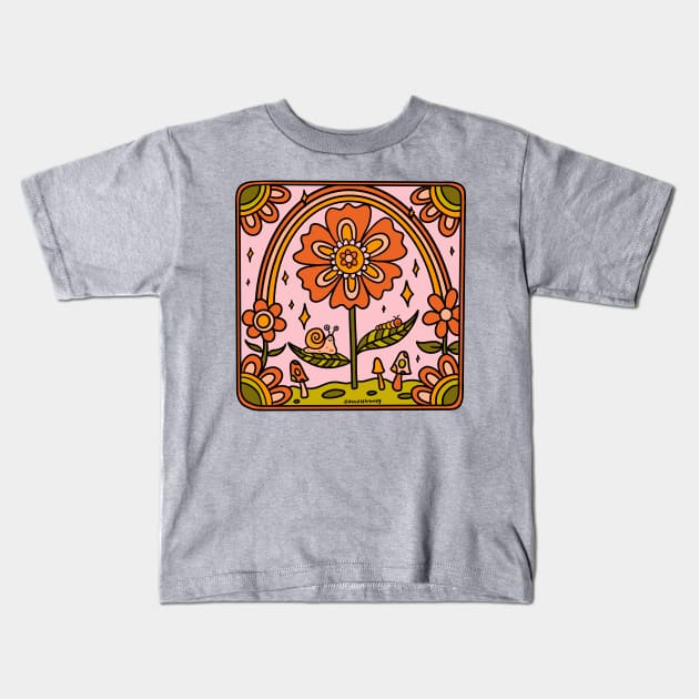 Spring Flower Kids T-Shirt by Doodle by Meg